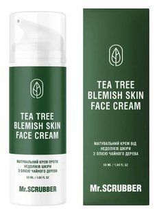 Матувальний крем вiд недолiкiв шкiри Tea Tree Blemish Skin Face Cream з олією чайного дерева Mr.SCRU 1632 фото