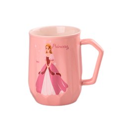 Чашка керамическая 450 мл Диснеевская принцесса, розовый