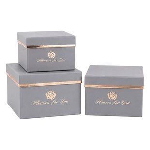 Коробка 1шт квадратных с окантовкой 6018-1-Gray 16&times;16 см 125957/16&times;16 фото