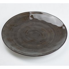 Тарелка керамическая 26.1 см круглая, коричневый