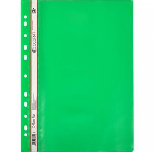 Швидкозшивач з перфорацією А4, зелений