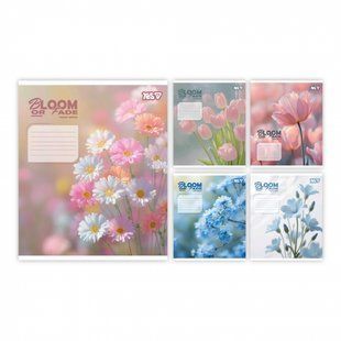 Зошит учнівський шкільний Yes Bloom or fade А5 24 аркушів лінія 768875 фото