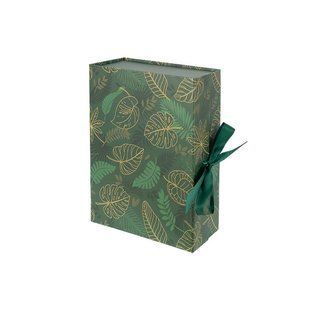 Подарункова коробка 28,2&times;20,2&times;9,2 см зі стрічкою та принтом DARK GREEN HL-214 124955 фото