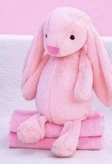 Іграшка велика Кролик (сумка+плед), рожева