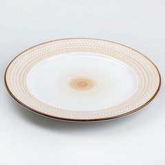 Тарелка керамическая 26.4 см в стиле ретро, белый