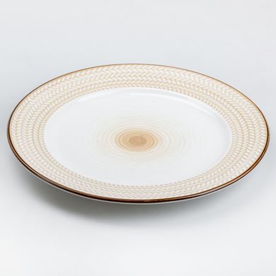 Тарелка керамическая 26.4 см в стиле ретро, белый