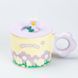 Чашка керамічна Flowers 300 мл із кришкою, жовтий