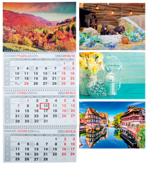 Календар настінний квартальний на 2022 р. (3 пружини)