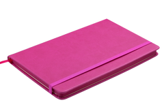 Блокнот діловий PROFY LOGO2U 125x195мм, 80арк., клітинка, обкладинка зі штучної шкіри, рожевий