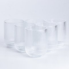 Набор стаканов Glass Ware фигурных 6 штук, прозрачный