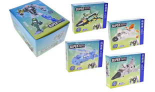 Конструктор MZ1001 "Super Assemble Fighter" 6в1 в дисплеї 6 шт. р.19,6x15,2x26,6 см YG Toys MZ1001 фото