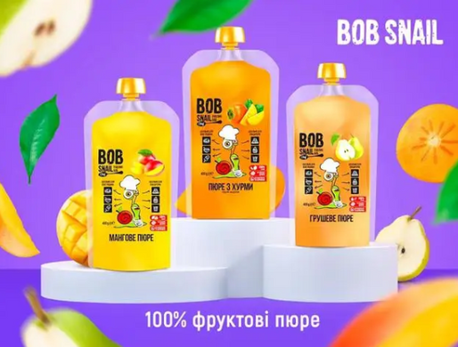 Пюре детское Bob Snail 90г, ассорти