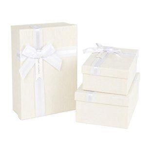 Коробка 1шт с декоративной лентой 7023-40-White 21&times;14&times;8 см 126432/21&times;14&times;8 фото