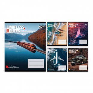 Зошит учнівський шкільний Yes Limitless routes А5 24 аркушів лінія 769037 фото