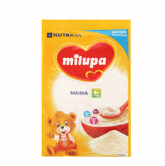 Дитяча каша Milupa молочна суха швидкорозчинна манна, 210гр NEW