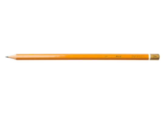 Олівець графітовий PROFESSIONAL 3Н, жовтий, без гумки