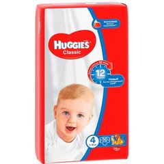 Huggies Classic підгузники дитячі 4 (7-18кг) 14шт