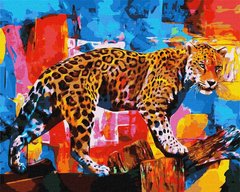 Картина за номерами - "Яскравий Леопард" 40х50см