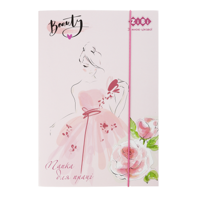 Папка для праці BEAUTY, картонна, на гумках А4+, KIDS Line ZB.14930 фото