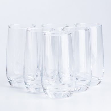Набор стаканов высоких 6 штук, прозрачный