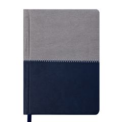 Щоденник недатований QUATTRO, A6, 288стр. синій з сірим