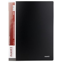 Папка з затиском Axent 1301-01-A, А4, з внутрішнім карманом, чорна
