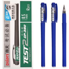 Ручка гелевая GP-380 "TEST2"синяя