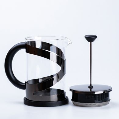 Френч-пресс чайник стеклянный Haus Roland 800 мл с фильтром, черный