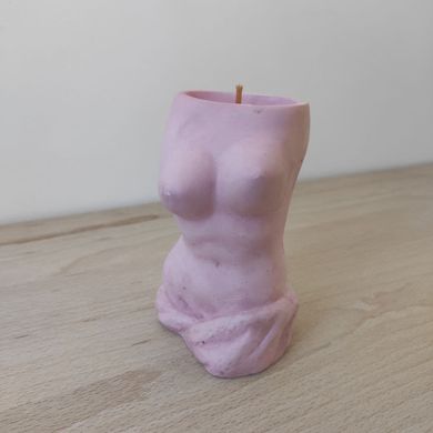 Кашпо-свеча Дама (розовая) с ароматом ванили