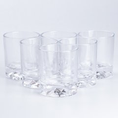 Набір склянок для віскі із товстого скла 6 штук по 250 мл, прозорий