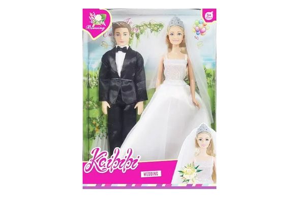 Кукла 28см WG136 невеста с женихом в коробке р.32,5*5,8*24 см