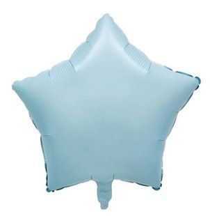 Фольгированный шарик "Звезда" baby blue 18" (45см) 1шт. 19021 фото