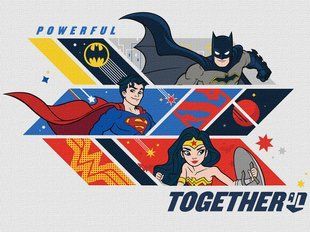 Картина по номерам - "Super Friends: Powerful together &copy;Warner Bros" 40х30см КНО8715 фото