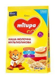 Детская молочная мультизлаковая каша Milupa сухая, быстрорастворимая, от 7 месяцев, 210 г 170151 фото