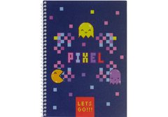 Блокнот "Pixel: Lets Go!" А5, пластиковая обложка, спираль, 60 листов, клеточка