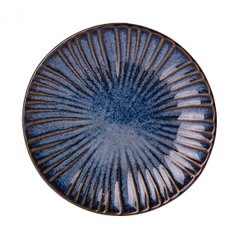 Тарелка фарфоровая плоская круглая 20,5 см, синий