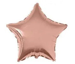 Фольгированный шарик "Звезда" Розовое золото 18"(45см) 1шт 01693 фото