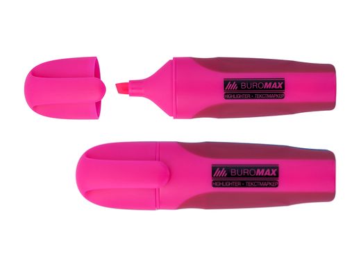 Текст-маркер NEON, розовый, 2-4 мм, с рез.вставками