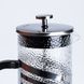 Френч-пресс чайник стеклянный Haus Roland 1 литр с фильтром фактурный, хром