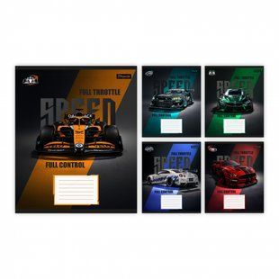 Зошит учнівський шкільний 1 Вересня Nitro speed А5 48 аркушів клітинка 769000 фото