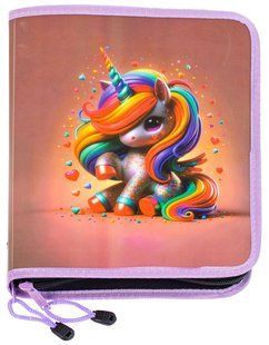 Папка на блискавці дитяча об'ємна, 250х190х30мм, PP 500мкм, "UNICORN" 5628-26 фото