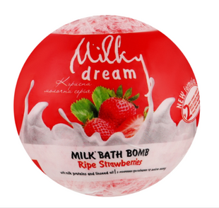 Milky Dream Бомба молочная для ванн "Спелая клубника", 100 г 300806 фото