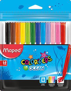 Фломастеры Maped COLOR PEPS Ocean 12 цветов