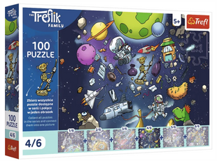 Trefl Пазли "100 UFT" The Treflik Family Робобот у космосі 4/6 1 шт 65449 фото