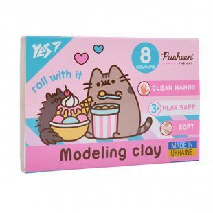 Пластилін Yes Pusheen 8 кольорів 160 г 540657 фото