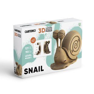 Картонний пазл (конструктор) "Cartonic 3D Puzzle SNAIL" 134669 фото