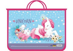 Портфель пластиковый на молнии "Unicorn "