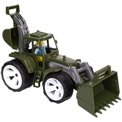 Дитяча іграшка "Трактор BAMS 2ковша" військовий
