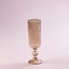 Набор бокалов для шампанского фигурных прозрачных ребристых из толстого стекла 6 штук, tea color